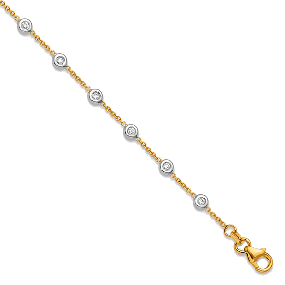 14KT Custom Diamond By The Inch Bracelet