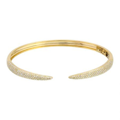 Pave Diamond Claw Bangle