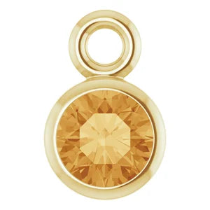 14KT Birthstone Bezel Charm