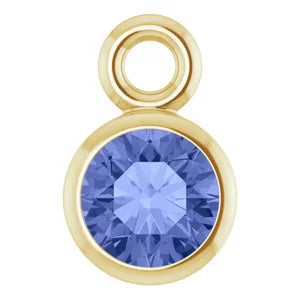 14KT Birthstone Bezel Charm