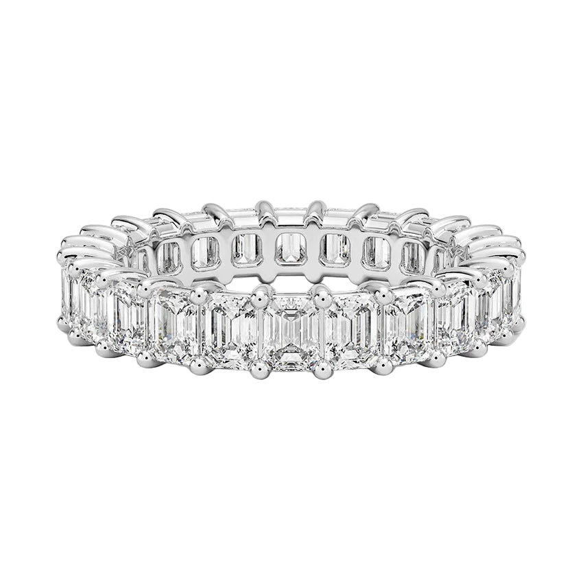 Emerald Cut Lab Diamond Eternity Band