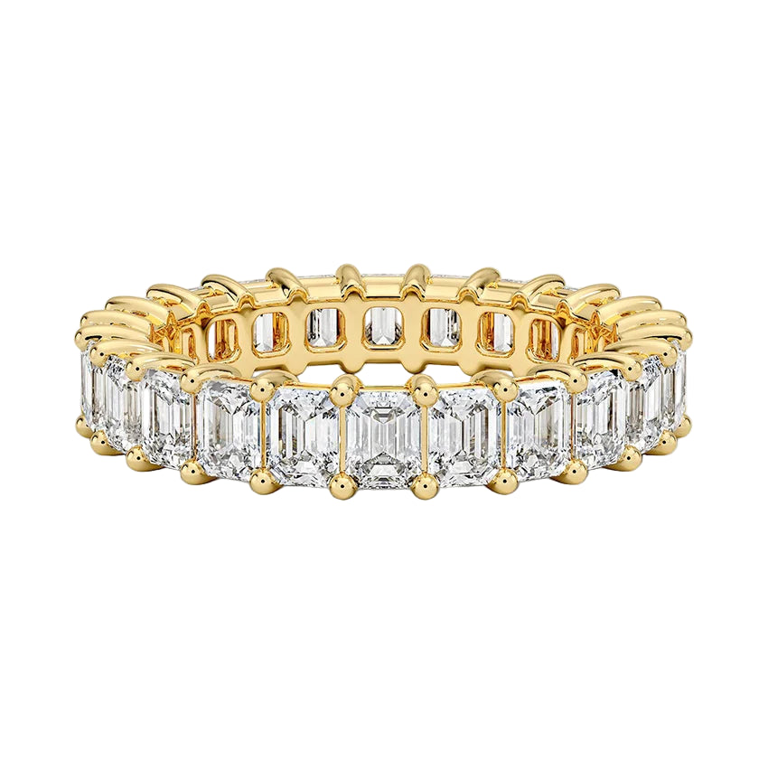 Emerald Cut Lab Diamond Eternity Band