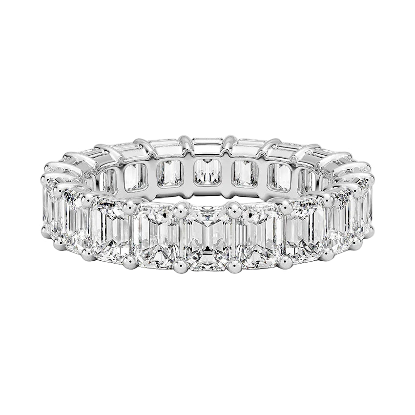 Emerald Cut Lab Diamond Eternity Band