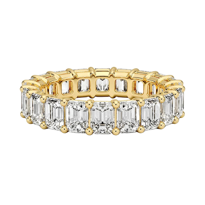 Emerald Cut Lab Diamond Eternity Band