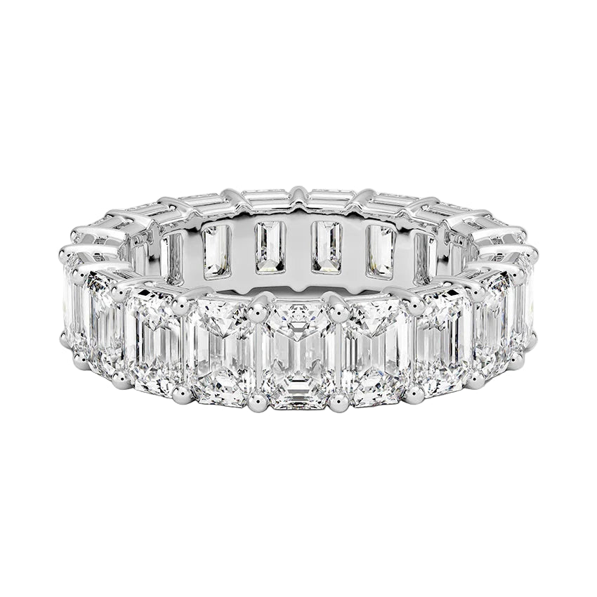 Emerald Cut Lab Diamond Eternity Band