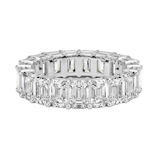 Emerald Cut Lab Diamond Eternity Band