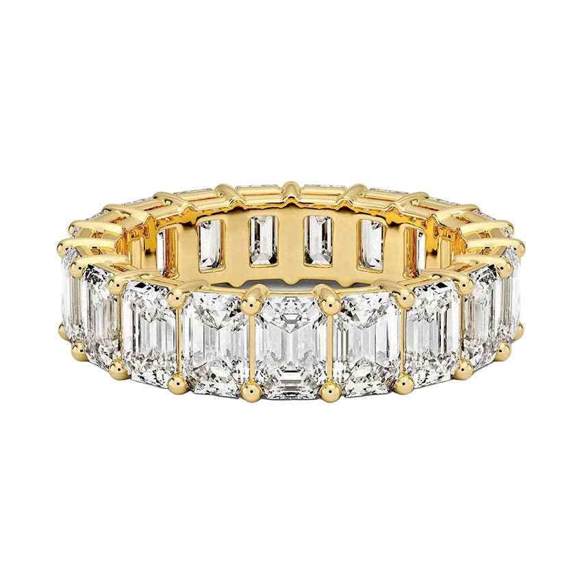 Emerald Cut Lab Diamond Eternity Band