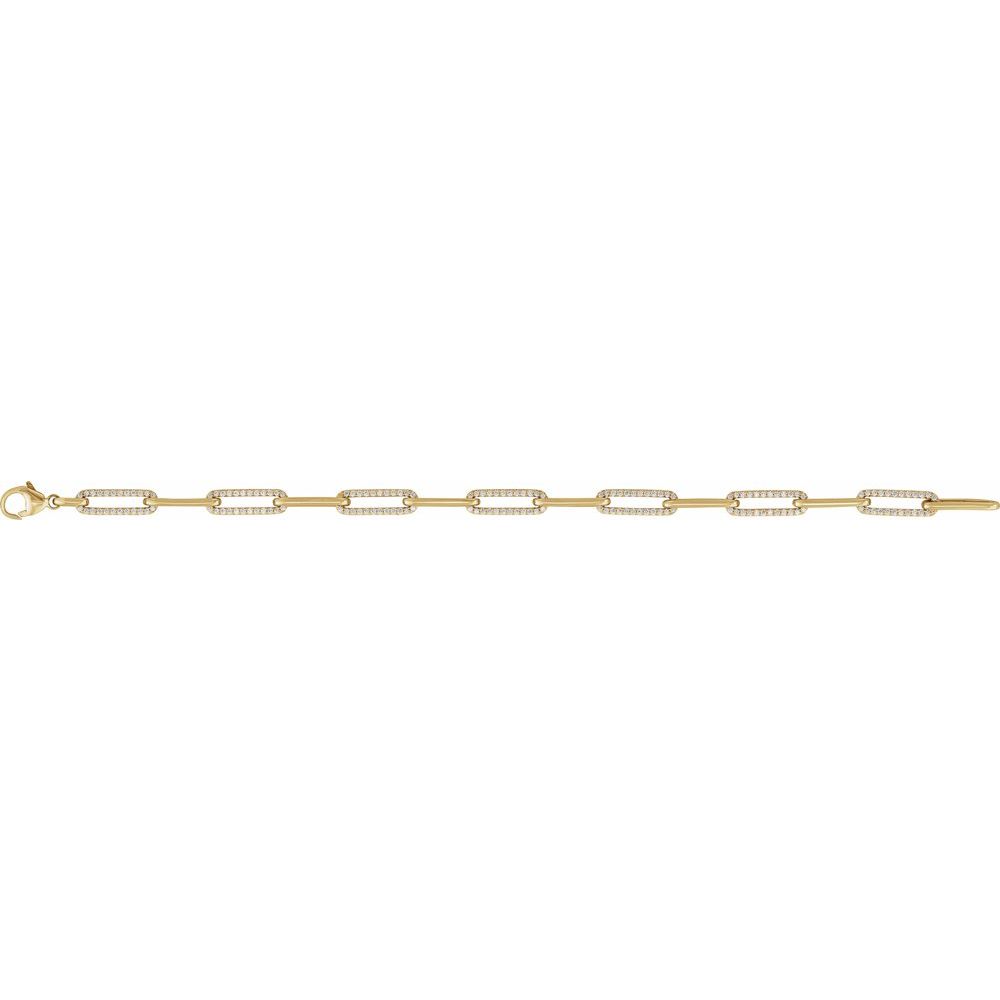 Alternating Pave Diamond Link Bracelet