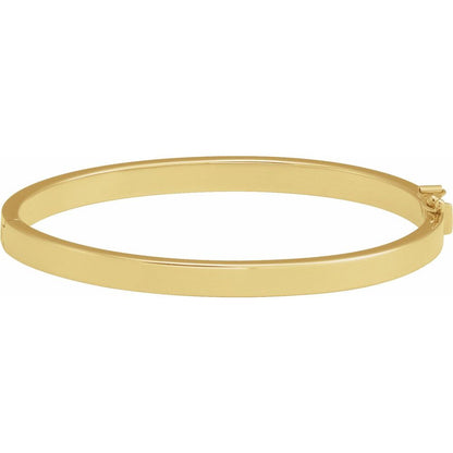 14KT Engravable Hinged Bangle