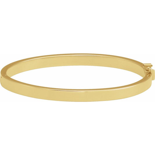 14KT Engravable Hinged Bangle