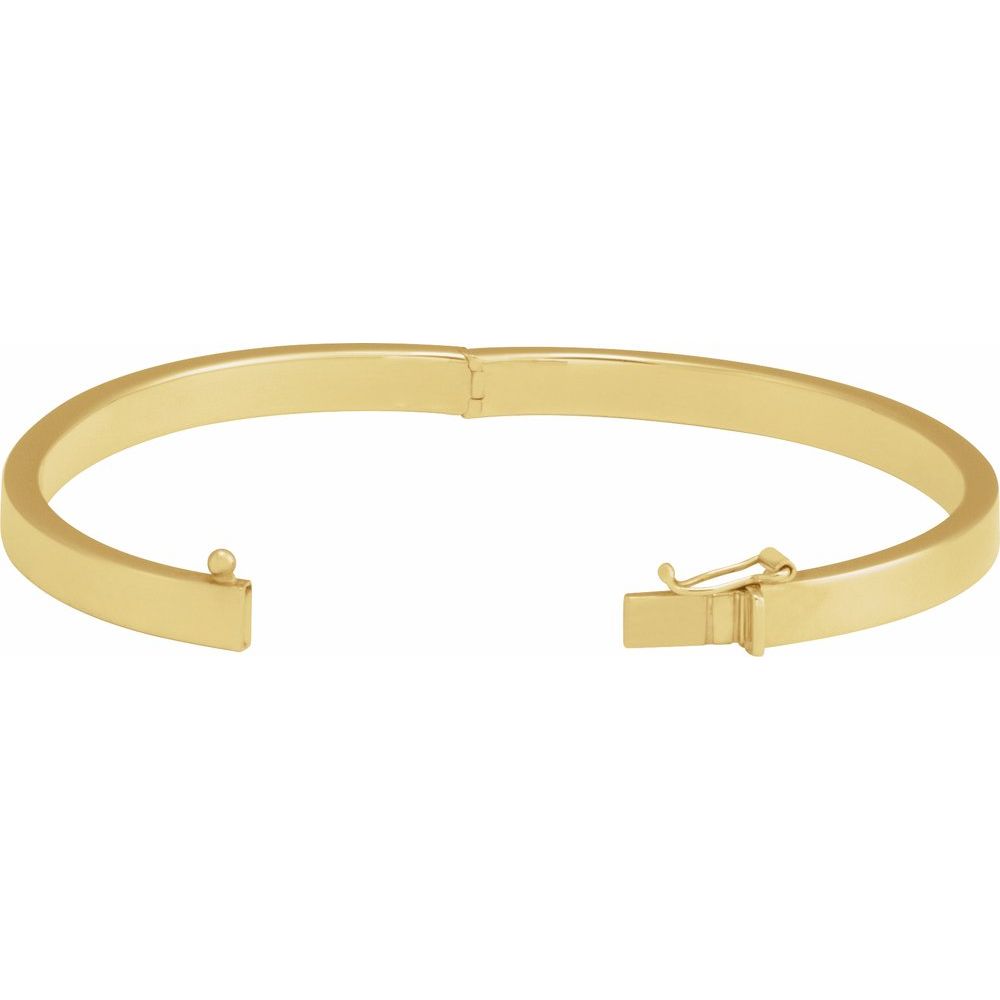 14KT Engravable Hinged Bangle
