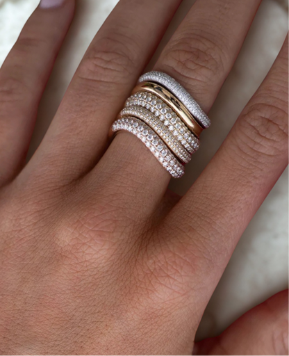 14KT Wave Stacking Ring