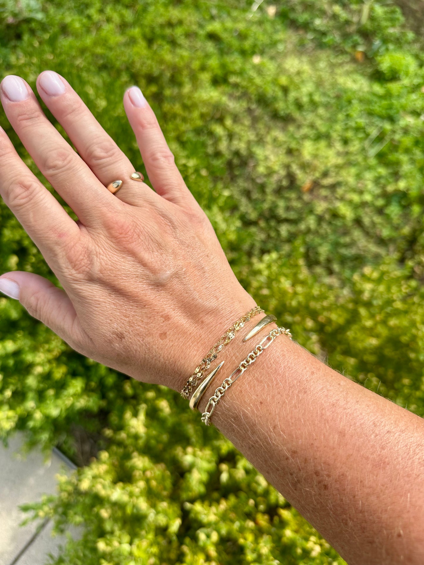 14KT Mixed Multi-Link Bracelet