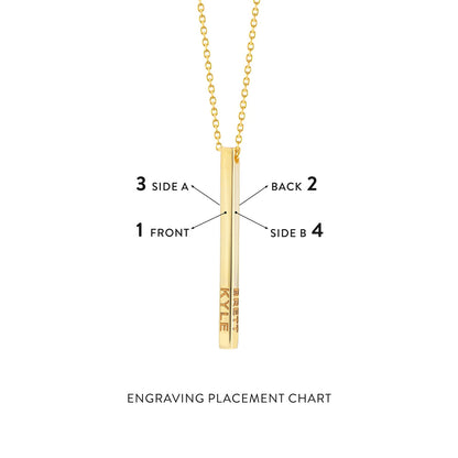 14KT Engraveable Cube Pendant