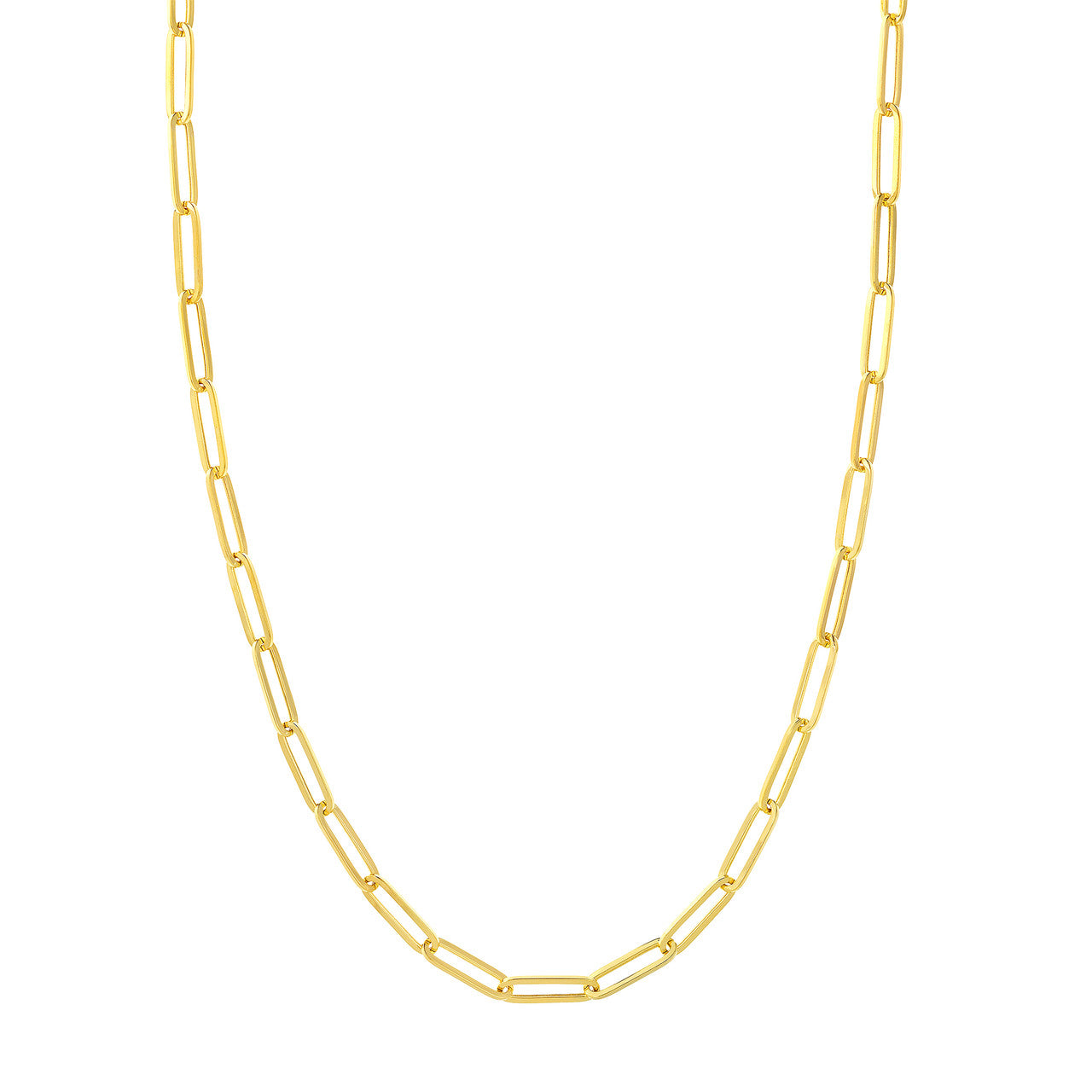 14KY Classic Paperclip Link Chain Necklace