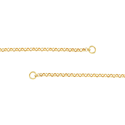 14KT Hollow Rolo Split Chain