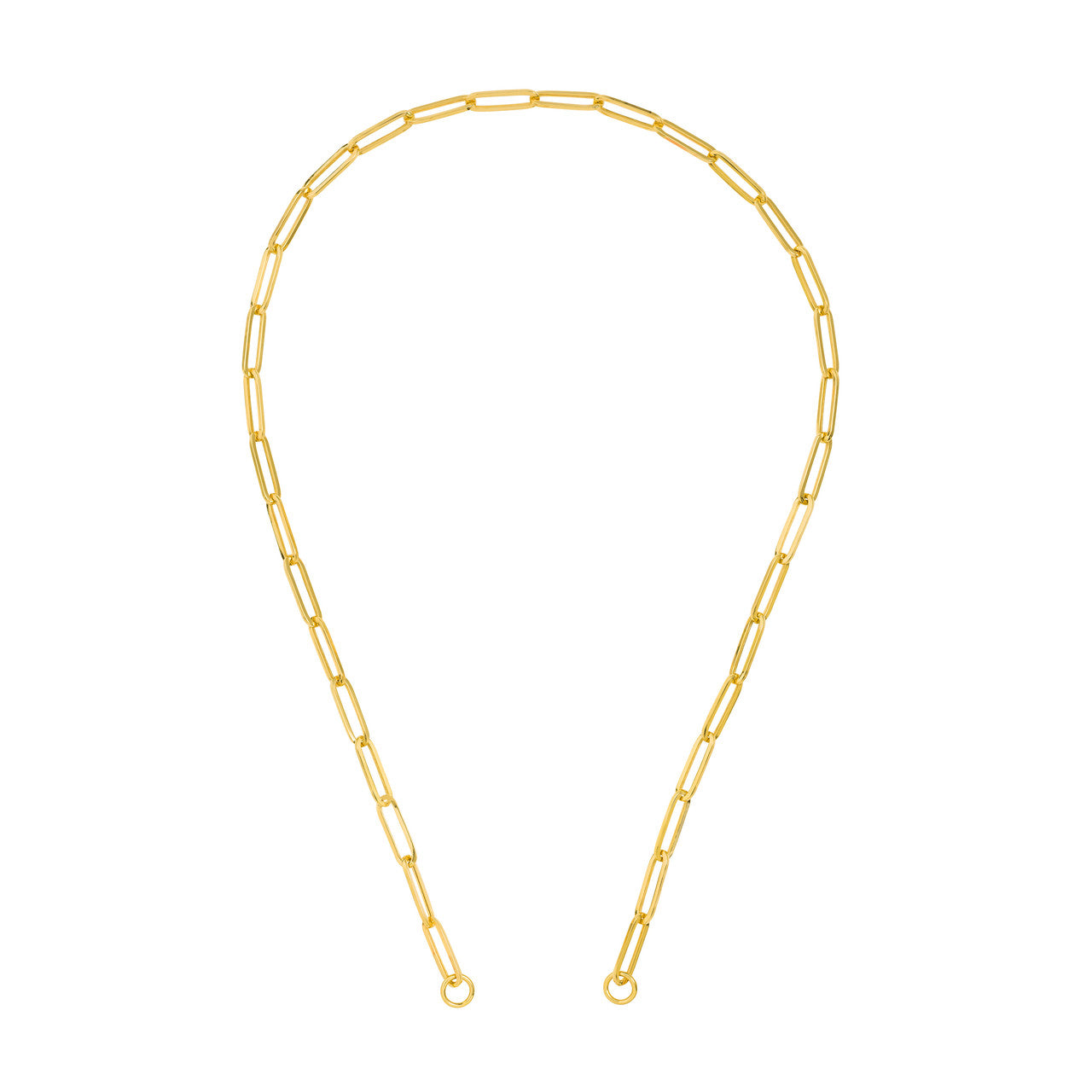 14KT Paperclip Link Split Chain