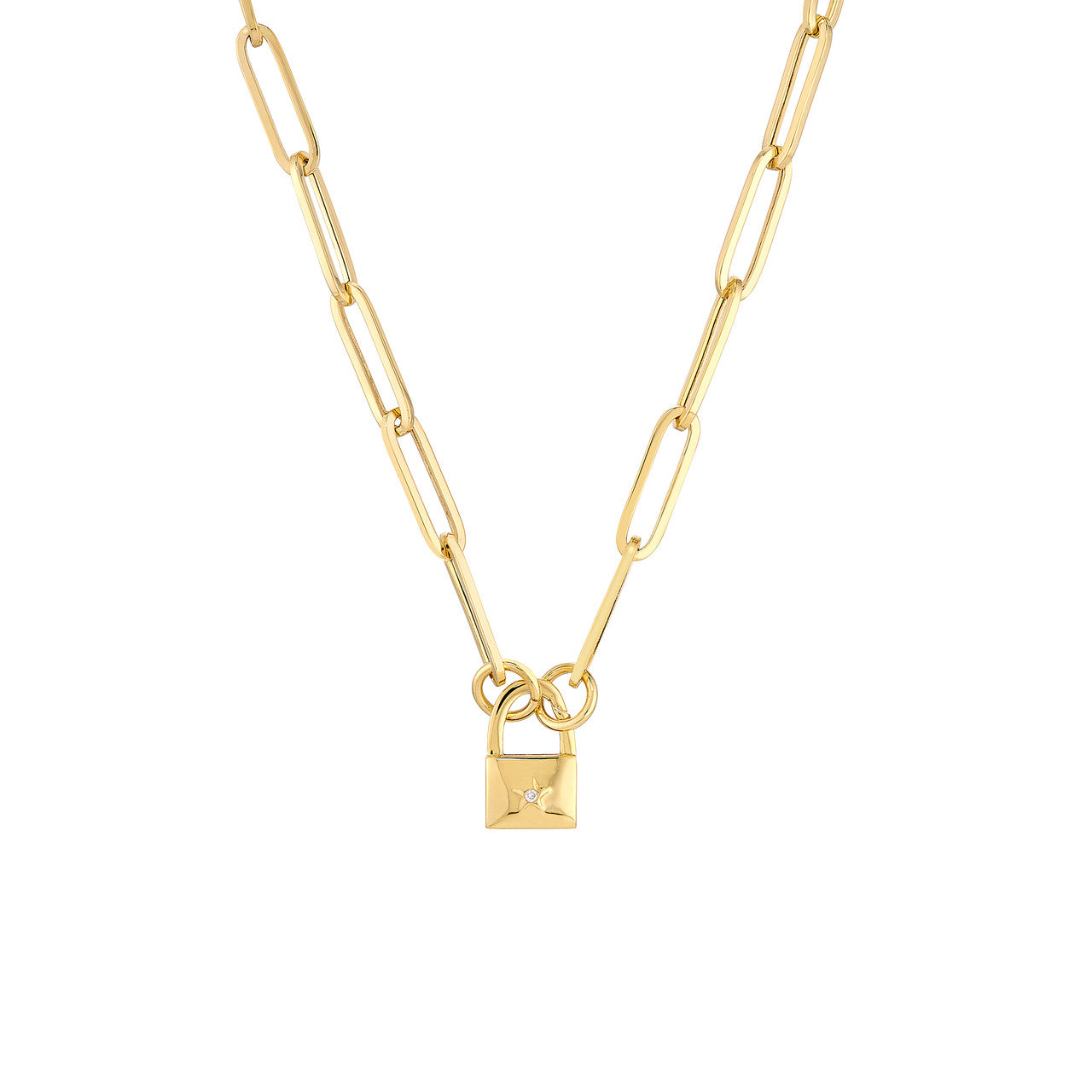 14KT Paperclip Link Split Chain