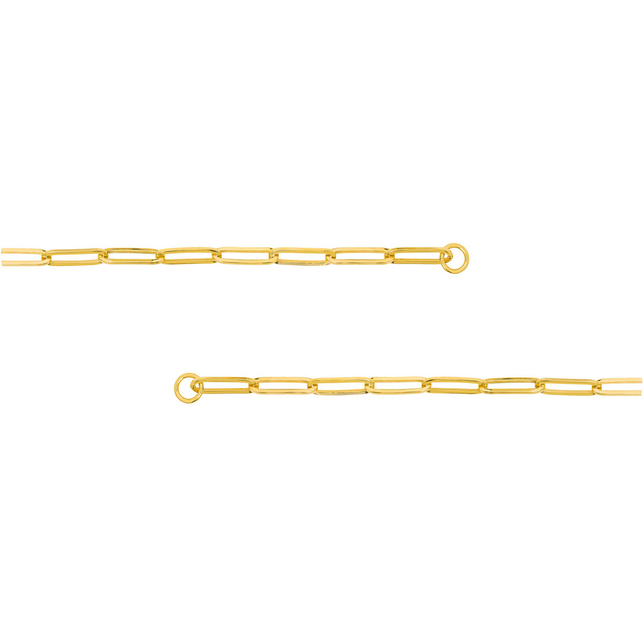 14KT Paperclip Link Split Chain