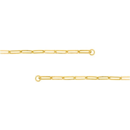 14KT Paperclip Link Split Chain