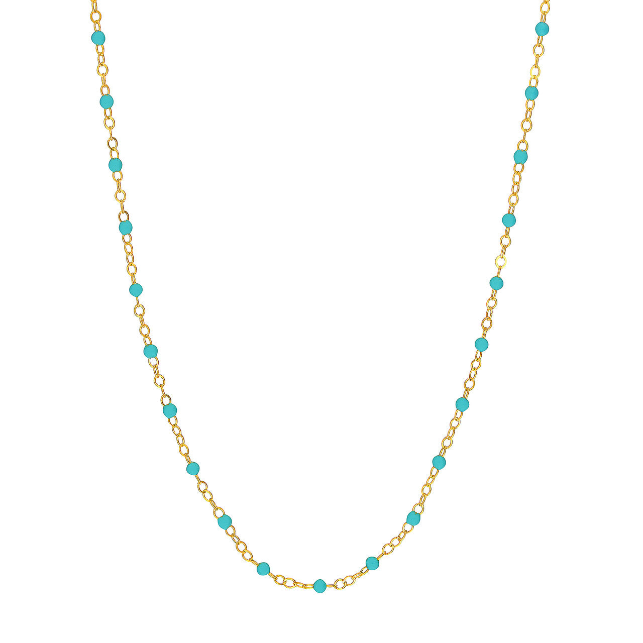 14KT Multi Color Enamel Piatto Chain