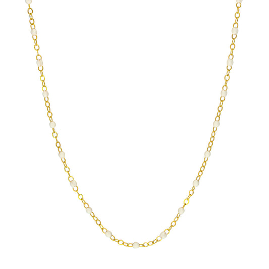 14KT Multi Color Enamel Piatto Chain