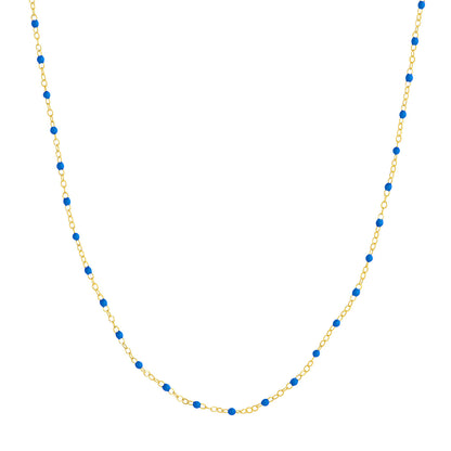 14KT Multi Color Enamel Piatto Chain
