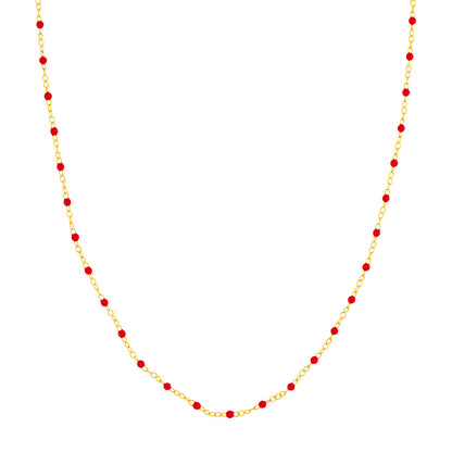 14KT Multi Color Enamel Piatto Chain