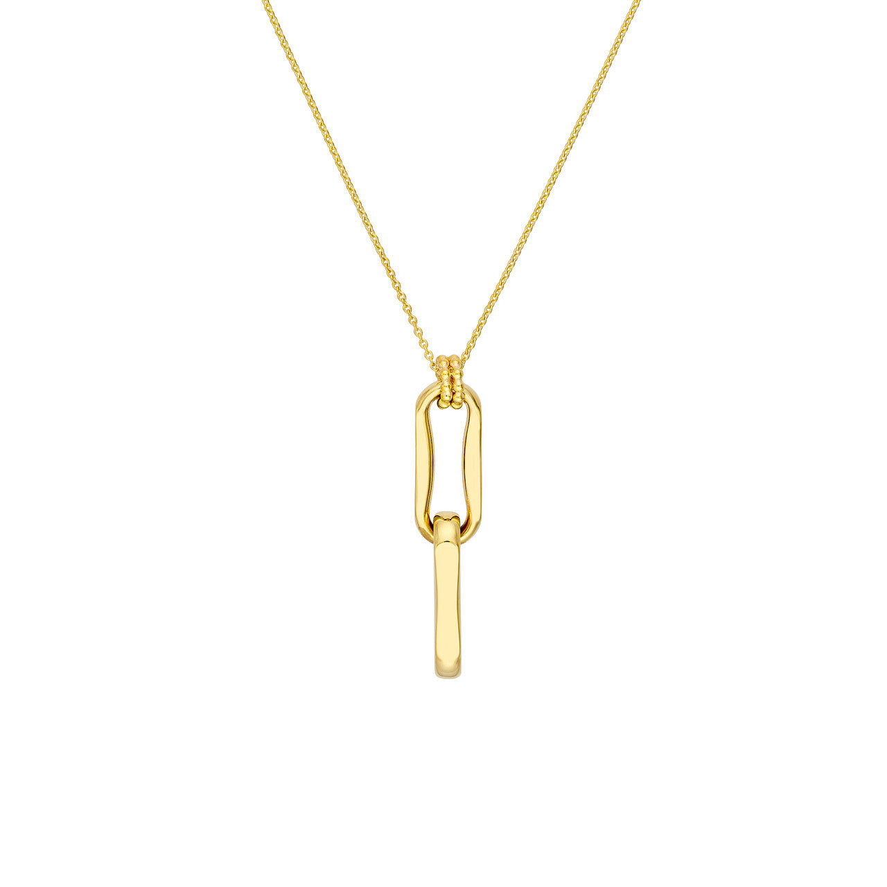 14KT Pinched Link Pendant