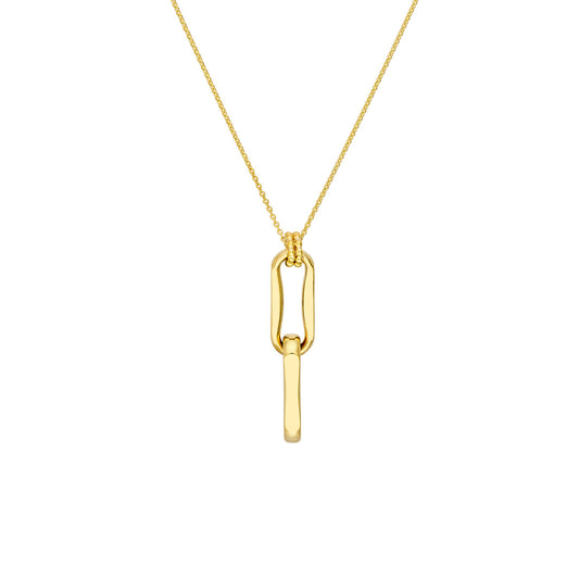 14KT Pinched Link Pendant