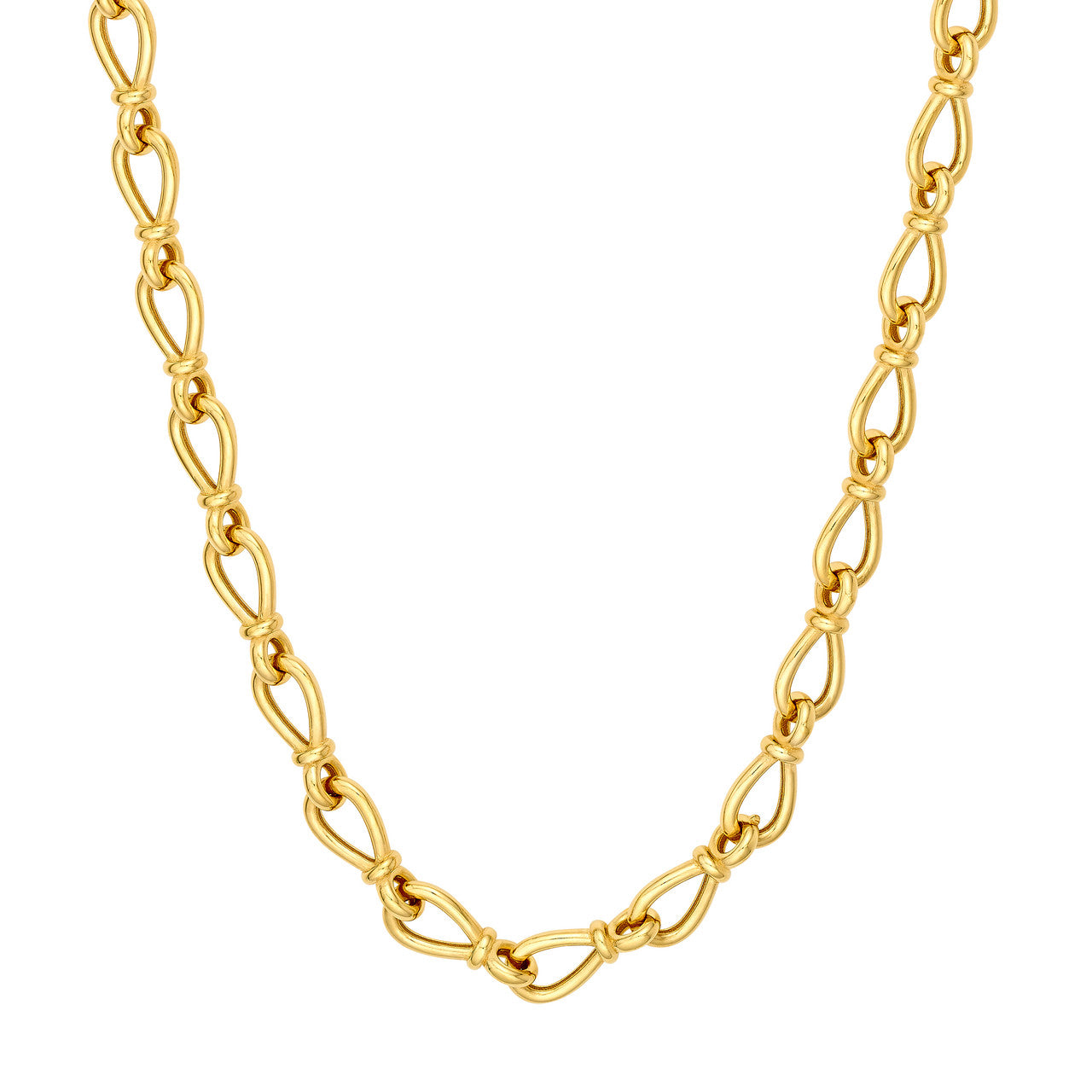 14KY Teardrop Link Chain Necklace