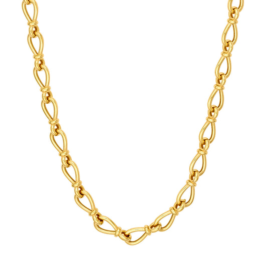 14KY Teardrop Link Chain Necklace