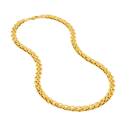14KY Woven Link Chain Necklace