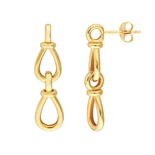 14KT Teardrop Link Earring