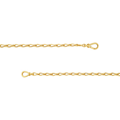 14KT Teardrop Lariat Split chain