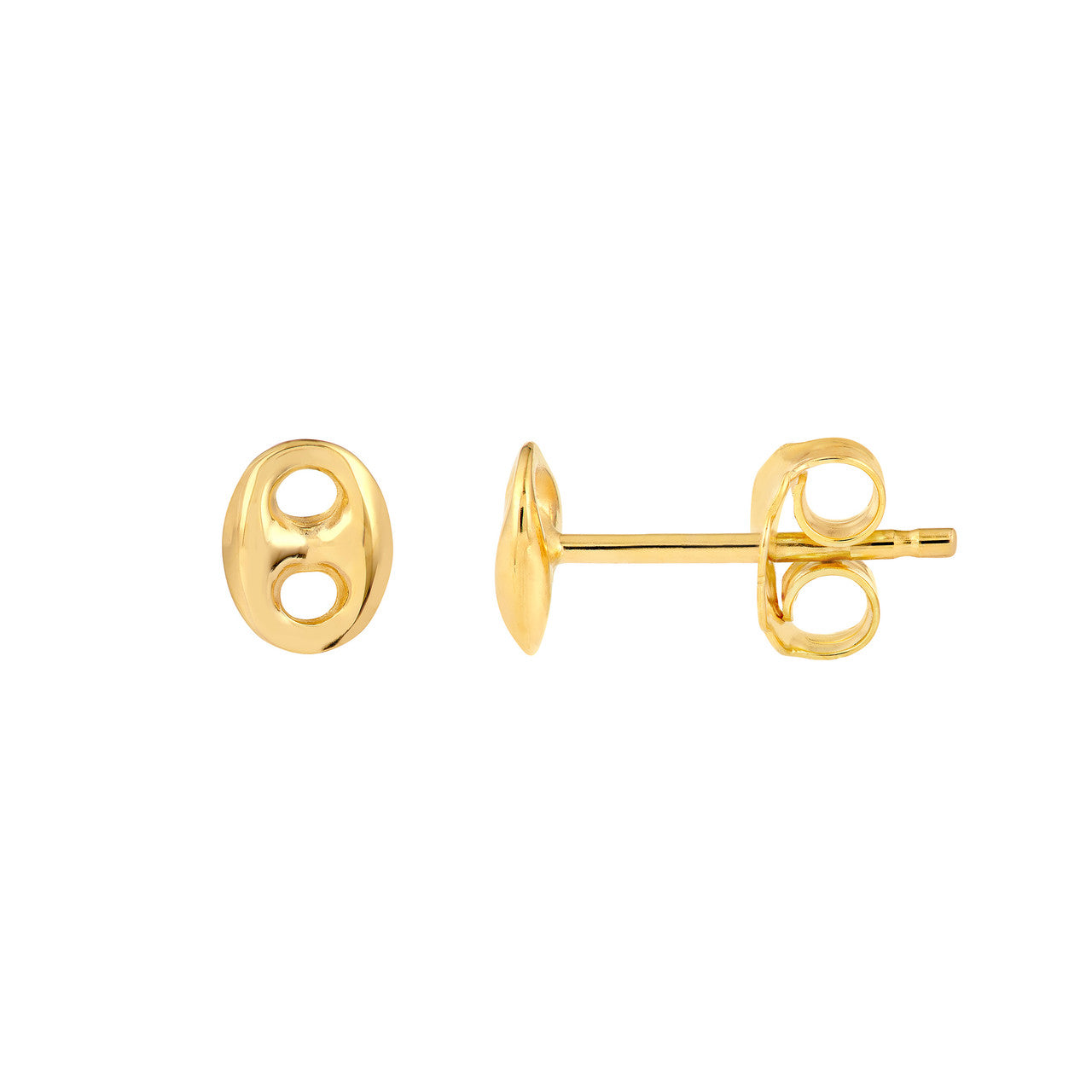 14KT Mini Puff Mariner Link Stud