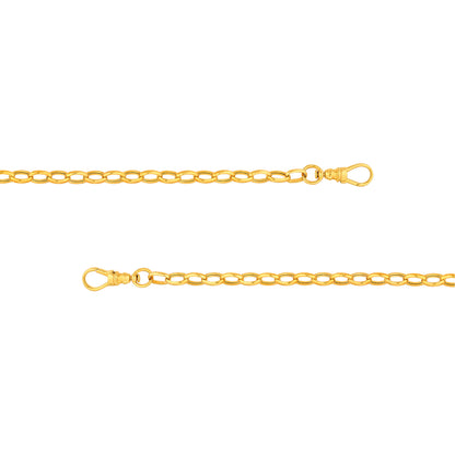 14KT Hollow Forzentina Link Split Chain