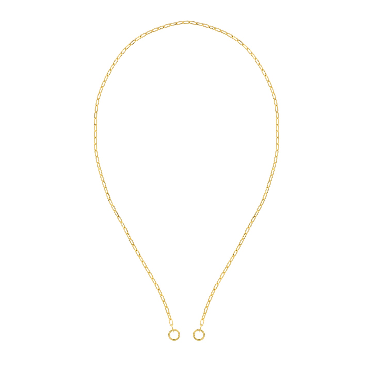 14KT Paperclip Link Split Chain