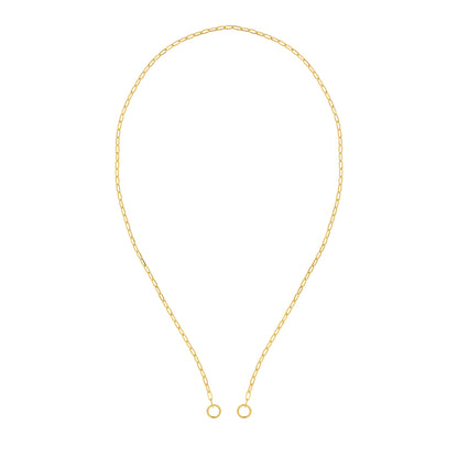 14KT Paperclip Link Split Chain