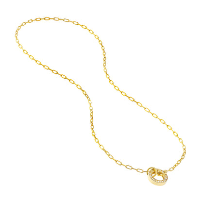 14KT Paperclip Link Split Chain