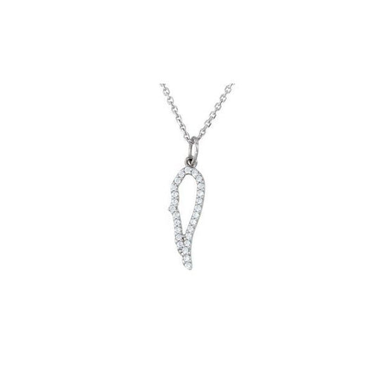 14KT Diamond Angel Wing Pendant