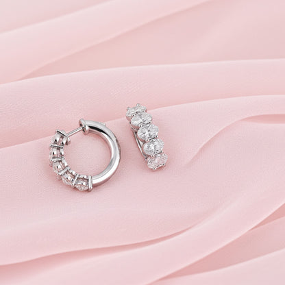 14KT Diamond Fancy Shape Huggie
