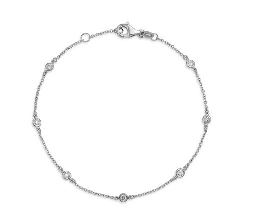 14KT Custom Diamond By The Inch Bracelet