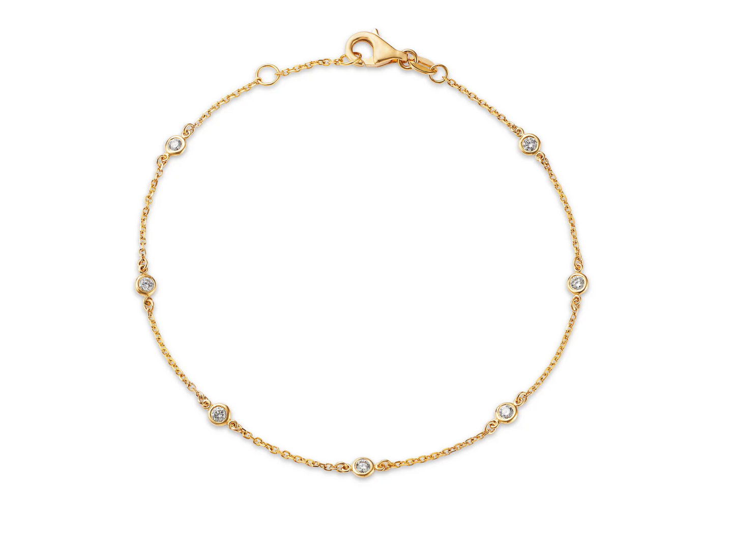 14KT Custom Diamond By The Inch Bracelet