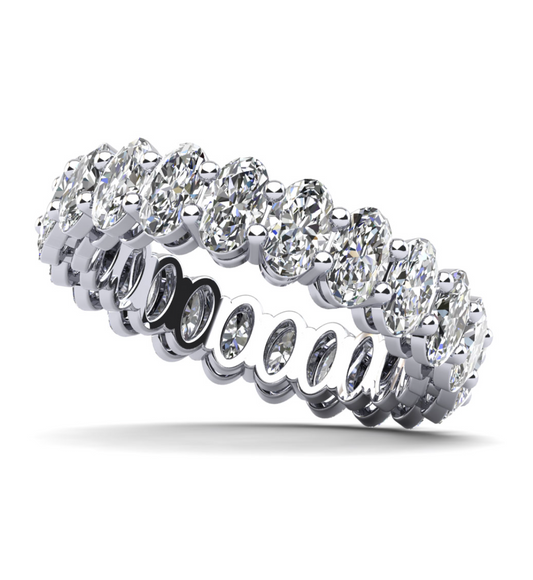 Oval Lab Diamond Eternity Band