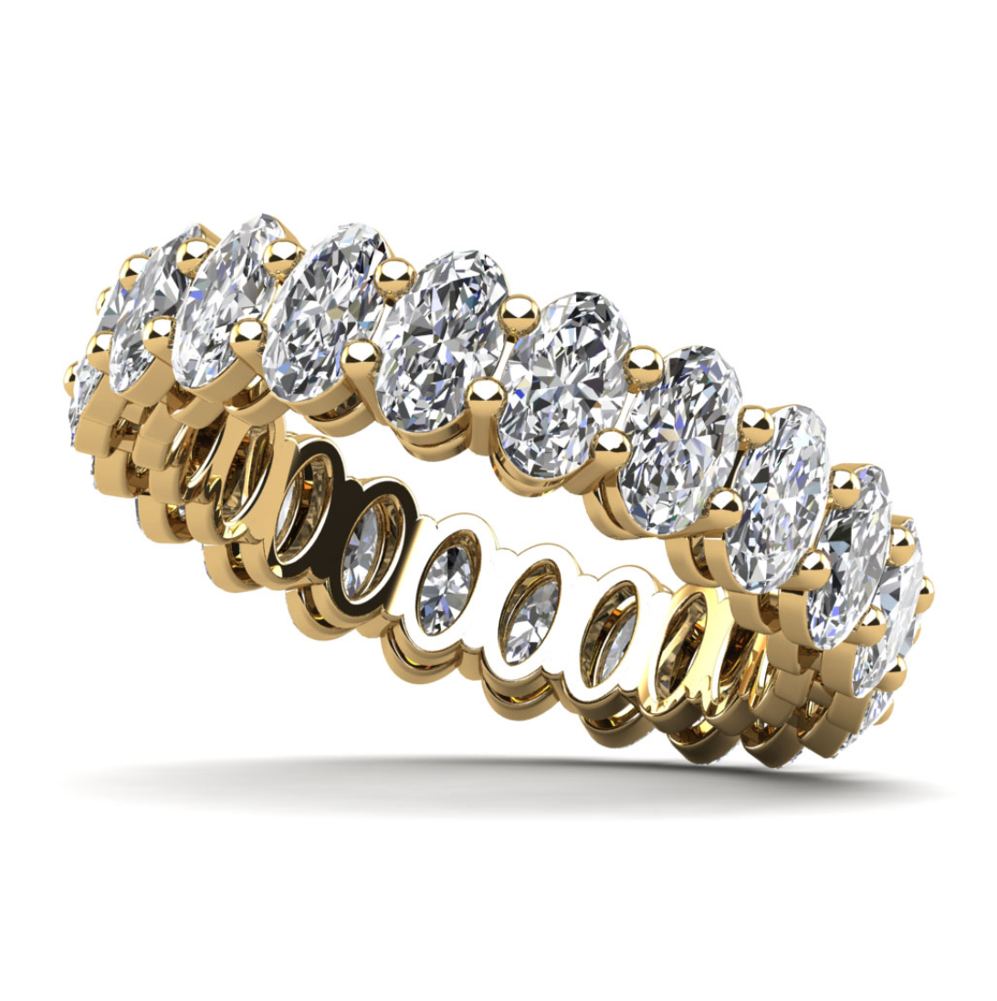Oval Lab Diamond Eternity Band
