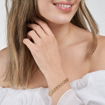 14KY Flexible Link Chain Bracelet