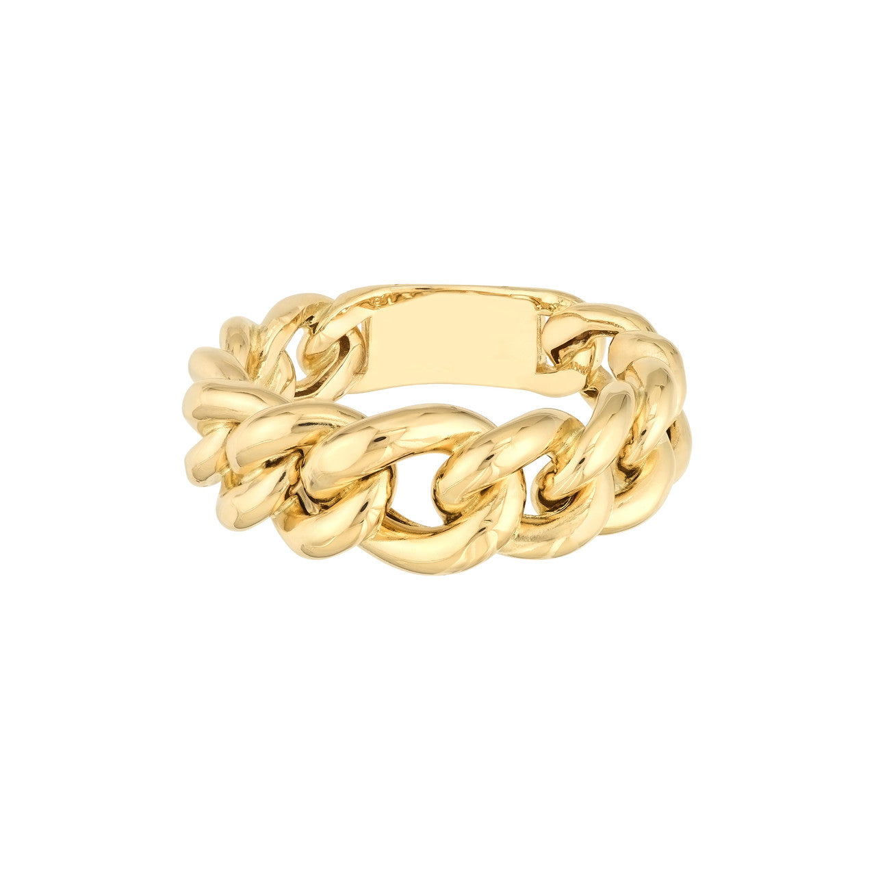 14KT Graduated Link Chain Ring