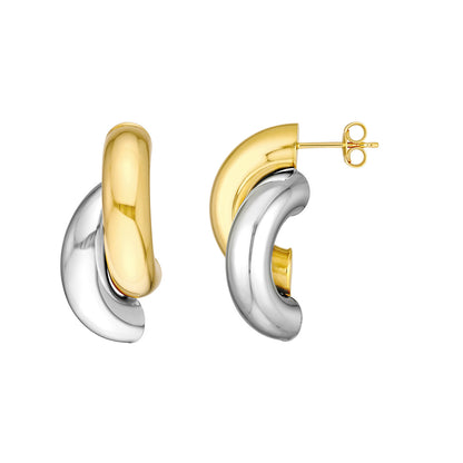 14KT Double Half Circle Earring