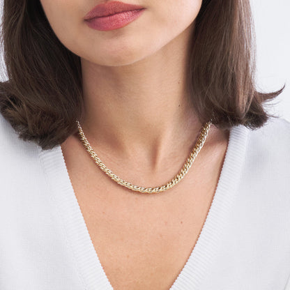 14KT Twisted Byzantine Chain Necklace